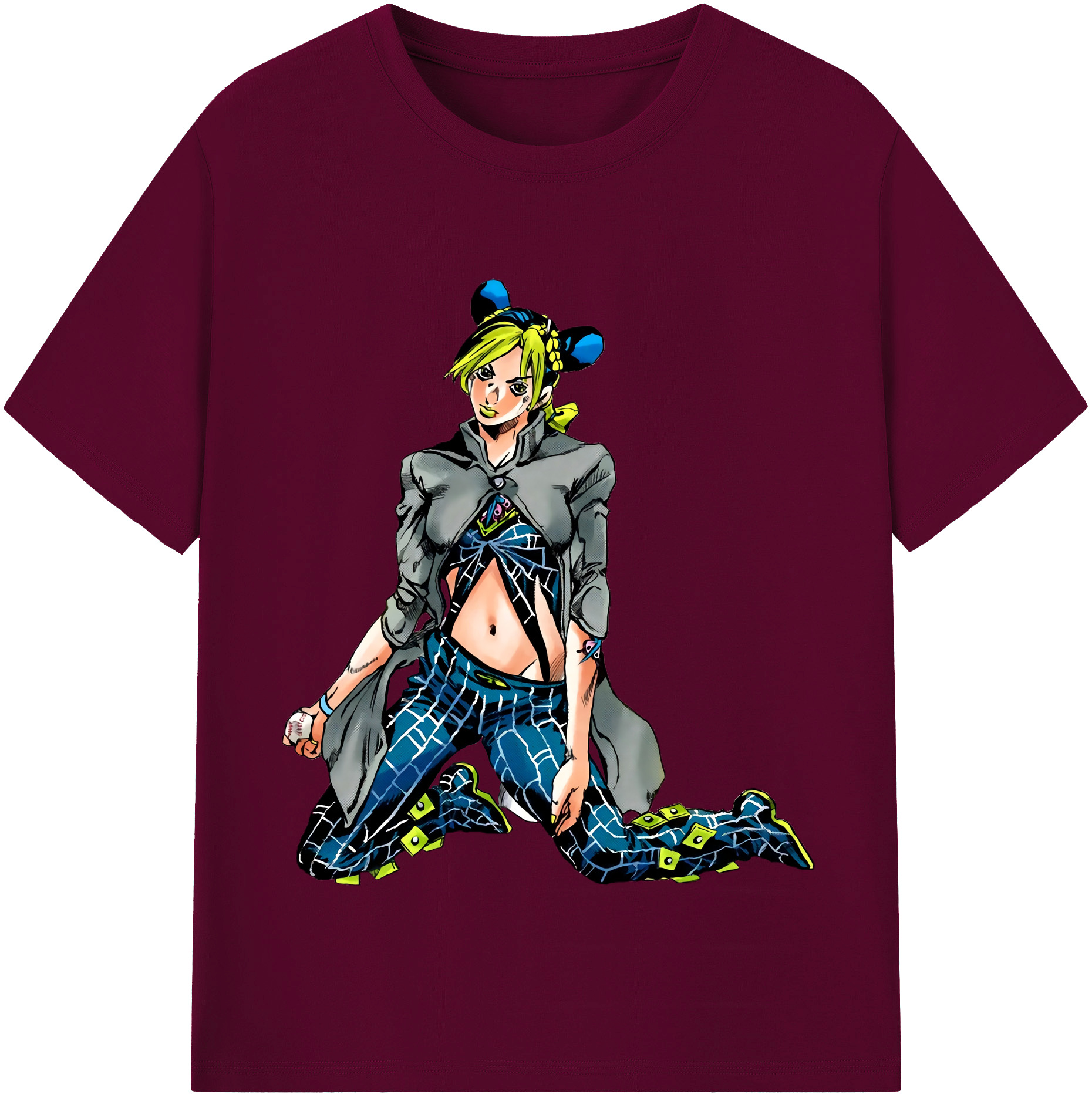 （画像用） "ジョジョの奇妙な冒険 くうじょう ジョリーン JoJo's Bizarre Adventure Jolyne Cujoh " レディースカジュアルプリントTシャツ（綿100％）